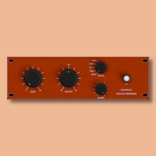 Analog Obsession「RazorClip」TAPE・TUBE・DIODEなど、5種類のアナログモデリングで歪み方まで選べる高機能クリッパープラグイン｜DTMプラグインセール