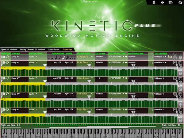 Kirk Hunter Studios「Kinetic Woodwinds Plus」フルート、オーボエ、クラリネット、ファゴットを一括制御！64イベント編集×高度なランダマイズ機能搭載の、木管を動かすためのモーションエンジン｜DTMプラグインセール