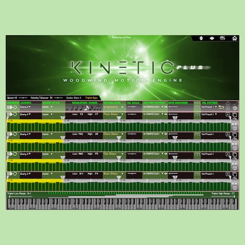 Kirk Hunter Studios「Kinetic Woodwinds Plus」フルート、オーボエ、クラリネット、ファゴットを一括制御！64イベント編集×高度なランダマイズ機能搭載の、木管を動かすためのモーションエンジン｜DTMプラグインセール