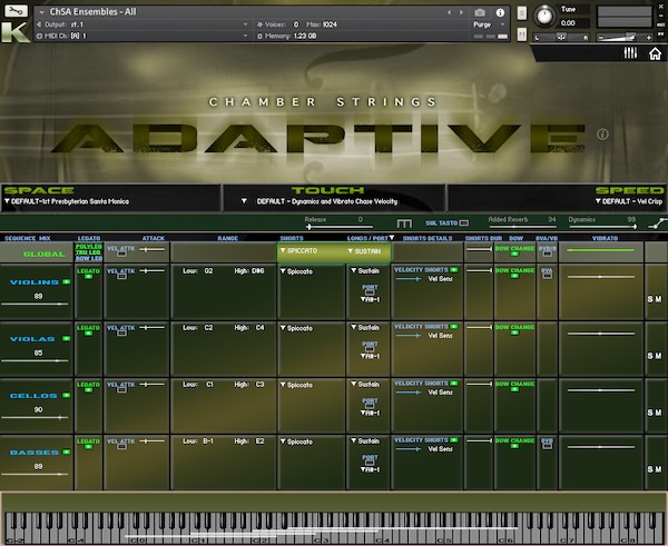 Kirk Hunter Studios「Chamber Strings Adaptive」ビブラートとダイナミクスをリアルタイム制御！レガート表現とリアルタイム追従性を両立した小編成ストリングス音源｜DTMプラグインセール