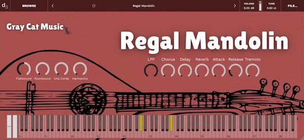 Gray Cat Music「Regal Mandolin」ヴィンテージ楽器の温度感をDAWへ!60サンプル・4レイヤー構成でリアルな撥弦ニュアンスを再現するマンドリン音源|DTMプラグインセール