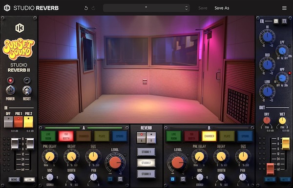 IK Multimedia「Sunset Sound Studio Reverb II」実在スタジオの質感を保ったまま拡大・縮小して現代ミックスに合わせられる!VRM™が生む“奥行きと動き”、27箇所の独立ポジションと336IRでリアルに鳴る次世代リバーブ|DTMプラグインセール