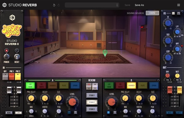 IK Multimedia「Sunset Sound Studio Reverb II」実在スタジオの質感を保ったまま拡大・縮小して現代ミックスに合わせられる!VRM™が生む“奥行きと動き”、27箇所の独立ポジションと336IRでリアルに鳴る次世代リバーブ|DTMプラグインセール