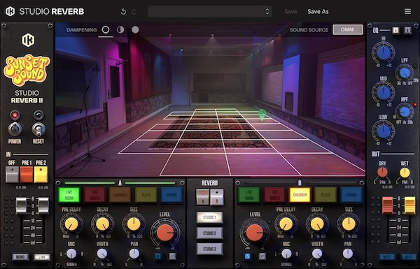 IK Multimedia「Sunset Sound Studio Reverb II」実在スタジオの質感を保ったまま拡大・縮小して現代ミックスに合わせられる!VRM™が生む“奥行きと動き”、27箇所の独立ポジションと336IRでリアルに鳴る次世代リバーブ|DTMプラグインセール