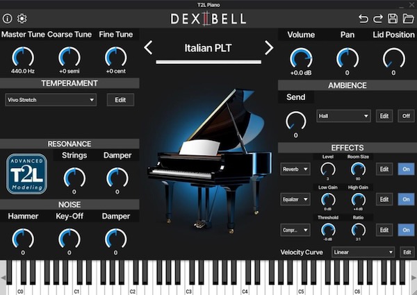 Dexibell「T2L Piano」共鳴・ハンマーノイズ・キーオフ音まで細かく調整可能!サンプリングとリアルタイムモデリングを融合し、ペダルや弦の相互作用まで再現する次世代バーチャルピアノ音源|DTMプラグインセール