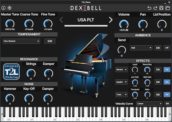 Dexibell「T2L Piano」共鳴・ハンマーノイズ・キーオフ音まで細かく調整可能!サンプリングとリアルタイムモデリングを融合し、ペダルや弦の相互作用まで再現する次世代バーチャルピアノ音源|DTMプラグインセール