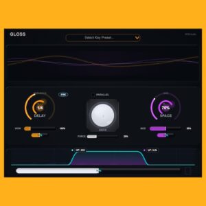 MG9 Audio「Gloss – Delay & Reverb designed for vocals」ボーカルに自然な奥行きと艶を！ディレイ・リバーブ・ダッキングをひとつにまとめたオールインワン空間系プラグイン｜DTMプラグインセール