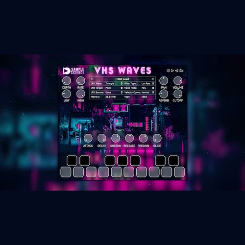 SampleScience「VHS Waves」VHSテープ特有の劣化サウンドをリアルに再現！80年代ハードウェア録音シンセ音源｜DTMプラグインセール