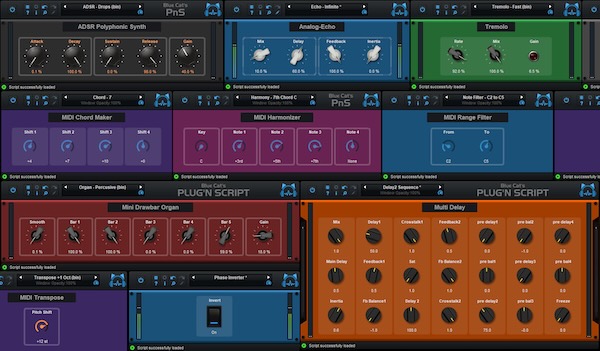 Blue Cat Audio「Blue Cat's Plug'n Script」DAW上でエフェクトも音源も自作できる!スクリプトでオーディオ/MIDI処理を自由に構築できる革新的プラグイン環境|DTMプラグインセール