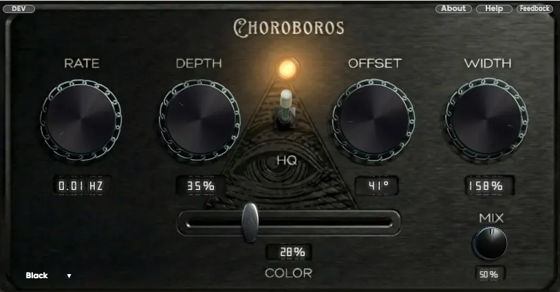 Kaizen DSP「Choroboros」5つのカラーエンジンと10種類のアルゴリズムを搭載！クラシックから実験的サウンドまで網羅するマルチエンジン・コーラスプラグイン｜DTMプラグインセール
