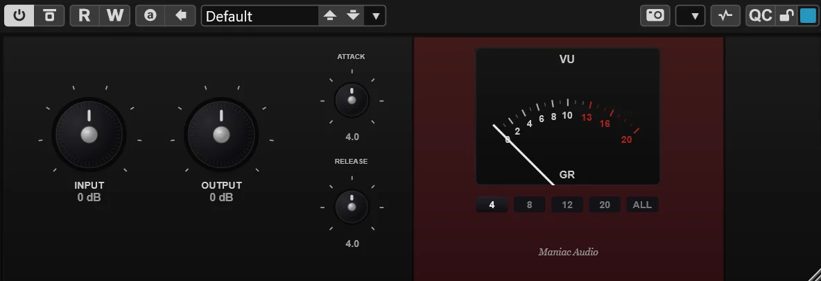 Maniac Audio「Dark1176RevF」1176 Rev F系サウンドを再現！スナッピーなドラムと前に出るボーカルを作る実力派FETコンプ｜DTMプラグインセール