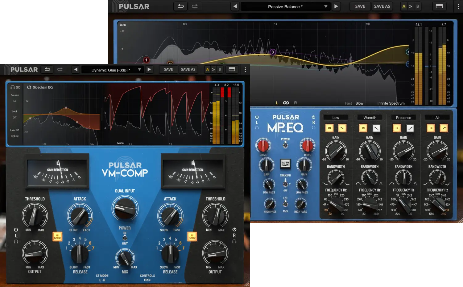 Pulsar Audio「Blue Bundle - MP-EQ & VM-COMP」アナログ名機の思想をDAWに凝縮！パッシブEQ由来の音楽的カーブと可変バイアス式チューブコンプレッサーで、ミックスとマスターを上質に仕上げる本格派バンドル｜DTMプラグインセール