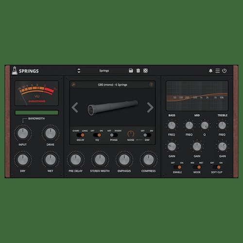 AudioThing「Springs」8種ヴィンテージ・スプリングリバーブ＋Baxandall EQ搭載！“アンプっぽい艶とボイン感”を音楽的に作るリバーブプラグイン｜DTMプラグインセール