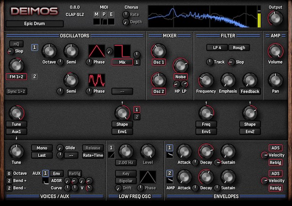 Tom Trnk「Deimos」2オシレーターと高度なモジュレーションを搭載しながら直感的に扱える、高音質重視のシンセサイザー|DTMプラグインセール