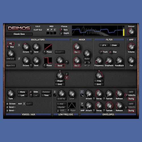 Tom Trnk「Deimos」2オシレーターと高度なモジュレーションを搭載しながら直感的に扱える、高音質重視のシンセサイザー｜DTMプラグインセール