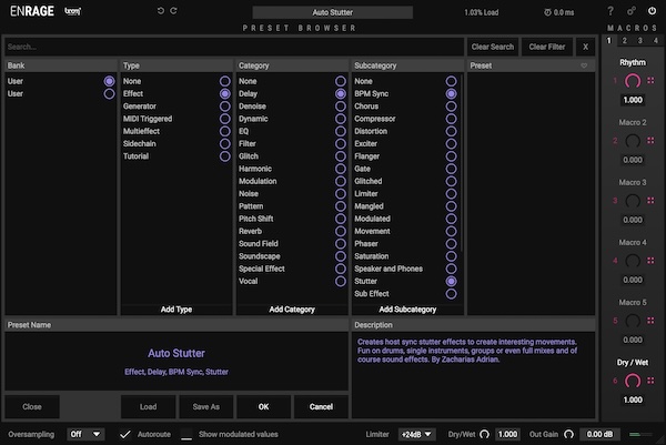 BOOM「ENRAGE」50種類以上のデバイスと12のモジュレーションを搭載！音を自在に再構築できるモジュラー型マルチエフェクト｜DTMプラグインセール