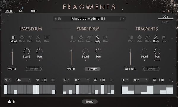 Sonuscore「Fragments - Modern Percussion」木材・金属・機械音・身体音まで網羅したオーガニック素材ライブラリ！Density機能とToneコントロールでミニマルから混沌まで自在に操る次世代パーカッションエンジン｜DTMプラグインセール