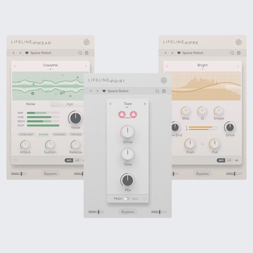 Excite Audio「$19 Mixdown Character Bundle」ミックスにあと一歩の個性を加えたい人へ。ノイズ・倍音・プリアンプ処理で音を立体的に仕上げ、音に表情を与える実践的エフェクト集｜DTMプラグインセール