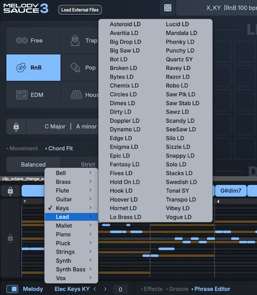 EVAbeat「Melody Sauce 3」約1,000パターンのコード進行と300以上の内蔵サウンドを搭載！ジャンル別コード生成・ベース連動・MIDI解析対応まで備えた次世代メロディ制作ツール｜DTMプラグインセール
