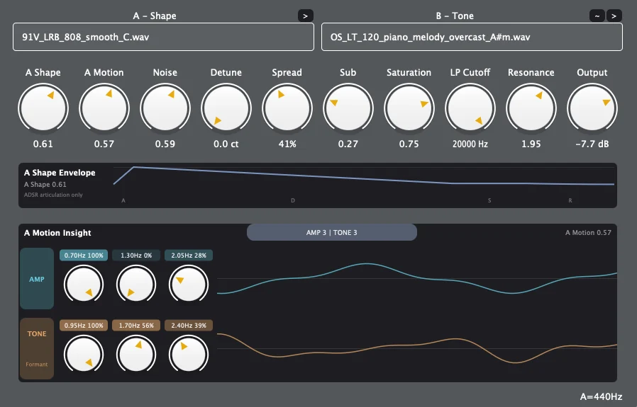 kobito「GrabTone – Turn Any Sound into an Analog Synth」既存のサンプルやループ素材が“楽器”に変わる！音の形と音色を再構築する次世代シンセ｜DTMプラグインセール