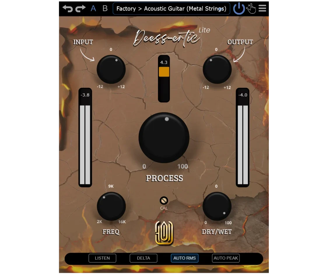 GARUC Audio「Deess-ertic Lite」音質を変えずに歯擦音だけを自然に抑える、64ビット処理対応の透明系ディエッサープラグイン｜DTMプラグインセール