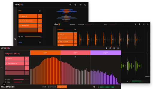 time off audio「dime Bundle」音がこもる・抜けない・広がらない…そんな悩みを一発解決！トランジェントとミッドサイドを自在に操れる革新的プラグインバンドル
