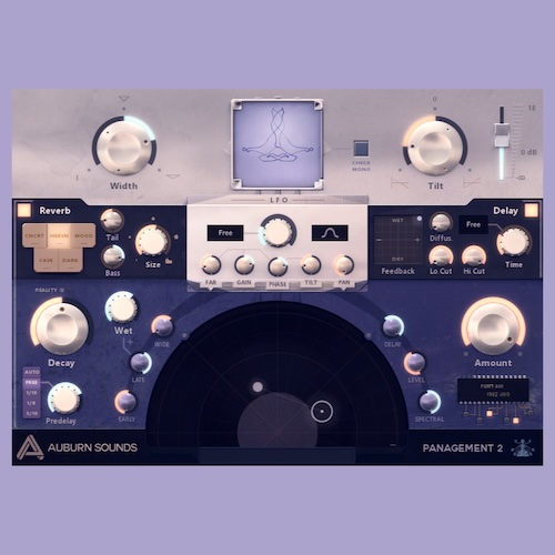 Auburn Sounds「Panagement 2」前後方向まで操作できるバイノーラル距離パンナー搭載！リバーブとディレイを統合し、ミックスを平面から立体へ引き上げる空間設計プラグイン｜DTMプラグインセール