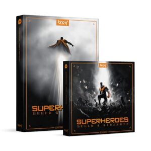 BOOM「Superheroes - Speed & Strength Bundle」高速移動、衝突、着地まで網羅！映像とゲームに圧倒的なインパクトをもたらすヒーロー特化型サウンドライブラリ｜DTMプラグインセール
