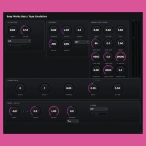 Busy Works Beats「Tape Emulation」サチュレーションから高域ロールオフまで自在にコントロールできる本格テープエミュレーション｜DTMプラグインセール