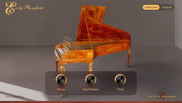 Realsamples「Early Pianoforte」1793年製ヨハン・アンドレアス・シュタインの響きを忠実再現！32ベロシティ＆417Hz対応のフォルテピアノ音源｜DTMプラグインセール