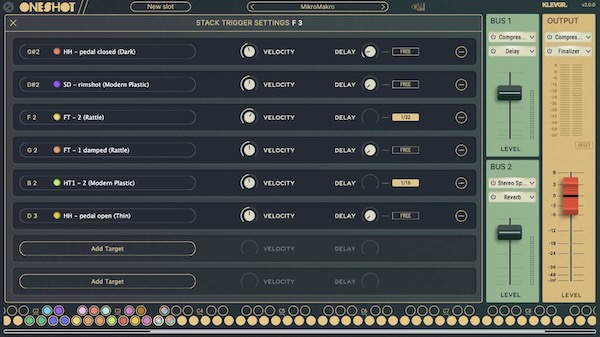 Klevgrand「OneShot 2」310+プリセット／780+スロット／20,000+サンプル搭載！ドラッグ＆ドロップで手持ち素材を演奏できる、ビート作りと質感作りが一気に進むドラム音源｜DTMプラグインセール