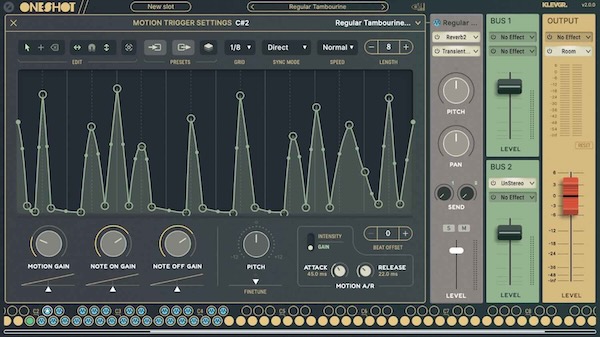 Klevgrand「OneShot 2」310+プリセット／780+スロット／20,000+サンプル搭載！ドラッグ＆ドロップで手持ち素材を演奏できる、ビート作りと質感作りが一気に進むドラム音源｜DTMプラグインセール