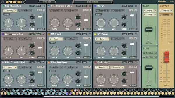 Klevgrand「OneShot 2」310+プリセット／780+スロット／20,000+サンプル搭載！ドラッグ＆ドロップで手持ち素材を演奏できる、ビート作りと質感作りが一気に進むドラム音源｜DTMプラグインセール