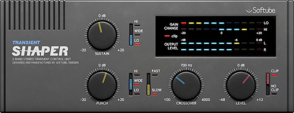 Softube「Transient Shaper」デュアルバンドで“低域/高域だけ”を別々にパンチ＆サステイン調整できるから、音のサイズと定位を崩さず仕上げられるトランジェント系プラグイン｜DTMプラグインセール