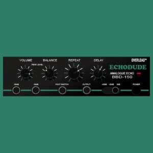 Overload Audio「ECHODUDE BBD-150 – Vintage Analog BBD Echo Delay」帯域制限もクロックノイズもあえて再現！本物志向のアナログBBDエコーサウンド｜DTMプラグインセール