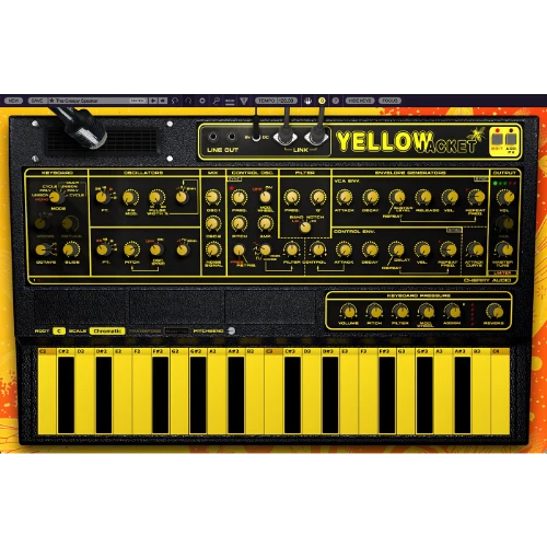 Cherry Audio「Yellowjacket」クイキーなOSCと独特フィルターの質感を残し、内蔵スピーカーの鳴りまで再現する“想像上の上位機種”シンセ｜DTMプラグインセール