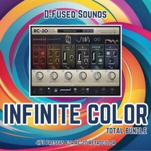 D-Fused Sounds「Infinite Color Total Bundle」R歪み・ローファイ・揺れを自在に操り、音作りのスピードと完成度を同時に高める、473種類のRC-20 Retro Color用プリセット集｜DTMプラグインセール