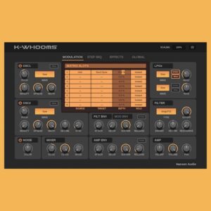 Hansen Audio「K-Whooms」ノブを数回回すだけで、空間を埋める極太サウンドが完成！最大9フェーズ対応マルチオシレーターと柔軟なモジュレーションを備えた高機能シンセ｜DTMプラグインセール
