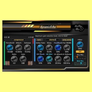 SaschArt Audio Plugins「DynamicEchoFree」演奏の強弱に合わせてエコーが変化する ― ゲインリダクション連動型ディレイ｜DTMプラグインセール