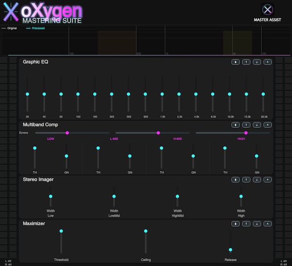 Wamphyre「oXygen Mastering Suite」最大60秒の自動解析でミックスを読み解き、EQ・コンプ・ステレオ幅・ラウドネスまで一気に提案する、耳で仕上げる実践型マスタリングスイート｜DTMプラグインセール