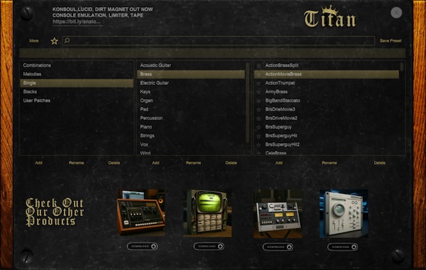 Analog Legends「Titan」40GB超の大容量サンプルと4レイヤーエンジンを搭載、作曲から音作りまで完結する総合型バーチャル音源｜DTMプラグインセール