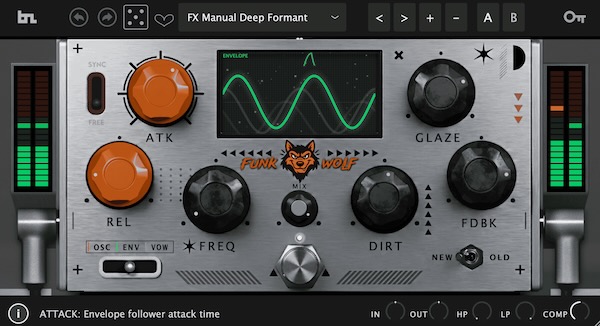 BeatSkillz「FunkWolf」ヴィンテージ・フェイザー×母音モーフで“喋る”質感まで作れる、OSC/ENV/Vowelの3モード搭載モジュレーションFX｜DTMプラグインセール
