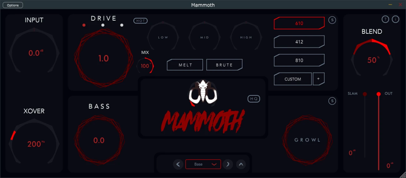 Aurora DSP「Mammoth - The Monumental Bass Plugin」低域を壊さずに歪ませたい人へ!低域とアタックを同時にコントロールできるパラレル構造ベースプラグイン