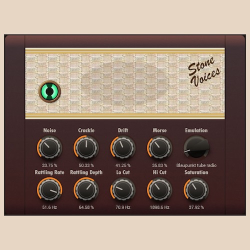 Stone Voices「Retro Radio」AMラジオ特有のノイズや周波数のゆがみ、受信ドリフトまで再現できる無料VST｜DTMプラグインセール