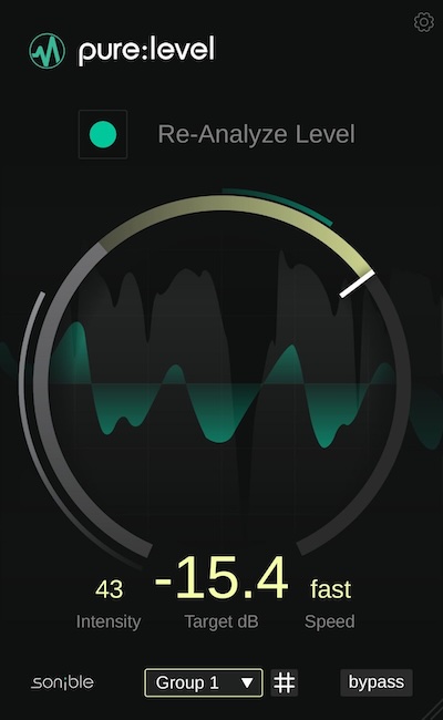 sonible「pure:level」AIが自動で音量を整える！ボーカルやナレーションの音量差を自然に補正する自動レベリングプラグイン｜DTMプラグインセール