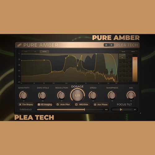PLEA TECH「PURE AMBER」音の生命感を残したまま不要なレゾナンスだけを除去する学習型スペクトル・ダイナミクスプラグイン｜DTMプラグインセール