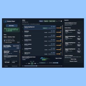EthanSK「Producer Player」音楽制作の“ファイル探し地獄”を終わらせる！バージョン管理・曲順整理・ラウドネス確認まで一画面で完結するアプリ｜DTMプラグインセール