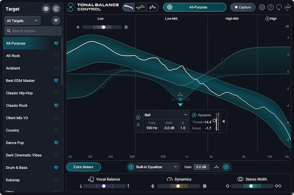 iZotope「Tonal Balance Control 3」Leveled Viewでズレが一目、Vocal Balance/Dynamics/Stereo Widthまで揃った“ミックス最終点検メーター”の決定版｜DTMプラグインセール