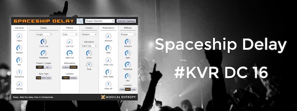 Musical Entropy「Spaceship Delay」モジュレーション・ダイナミクス・Freezeまで搭載！クラシックなエコーからヴィンテージ風揺らぎ、ルーパー的活用までこなす多機能ディレイ｜DTMプラグインセール