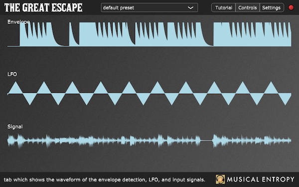 Musical Entropy「The Great Escape」アナログペダルの質感をソフトで再現！スピード加速も減速も演奏次第、エンベロープ搭載ダイナミック・トレモロ｜DTMプラグインセール